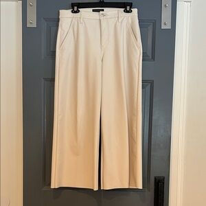 Banana Republic Beige Wide-Leg Crop Pants
